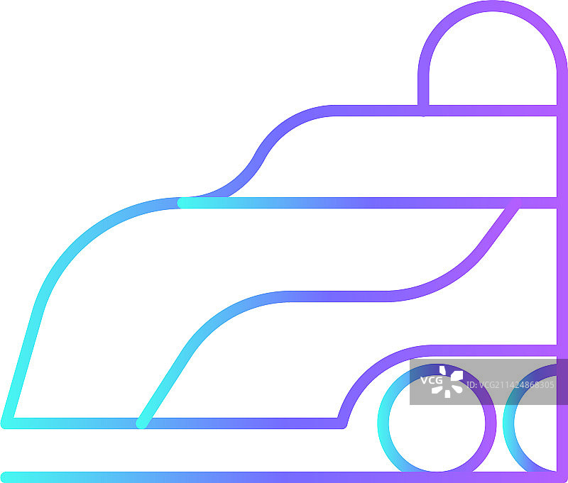 蓝色渐变火车交通图标图片素材