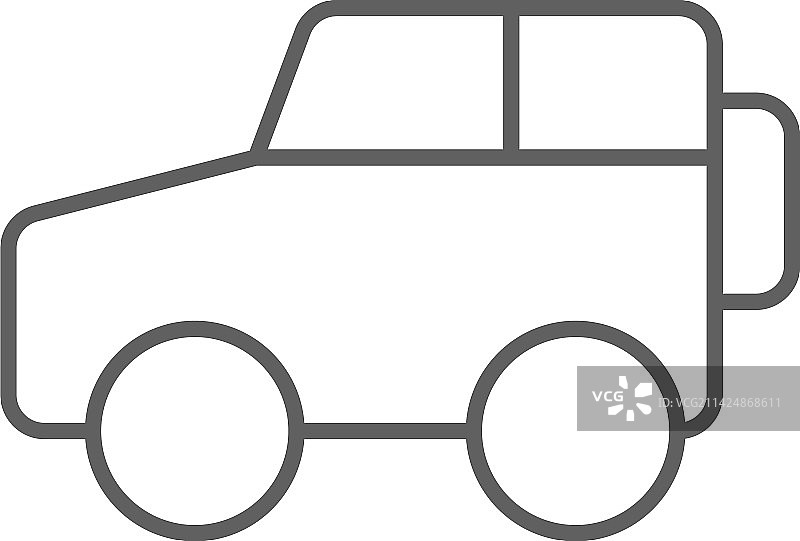 带人物的硬顶运输图标图片素材