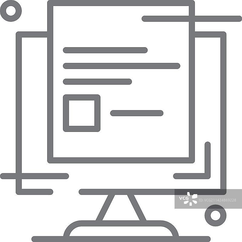 带黑色轮廓的在线调查反馈图标图片素材