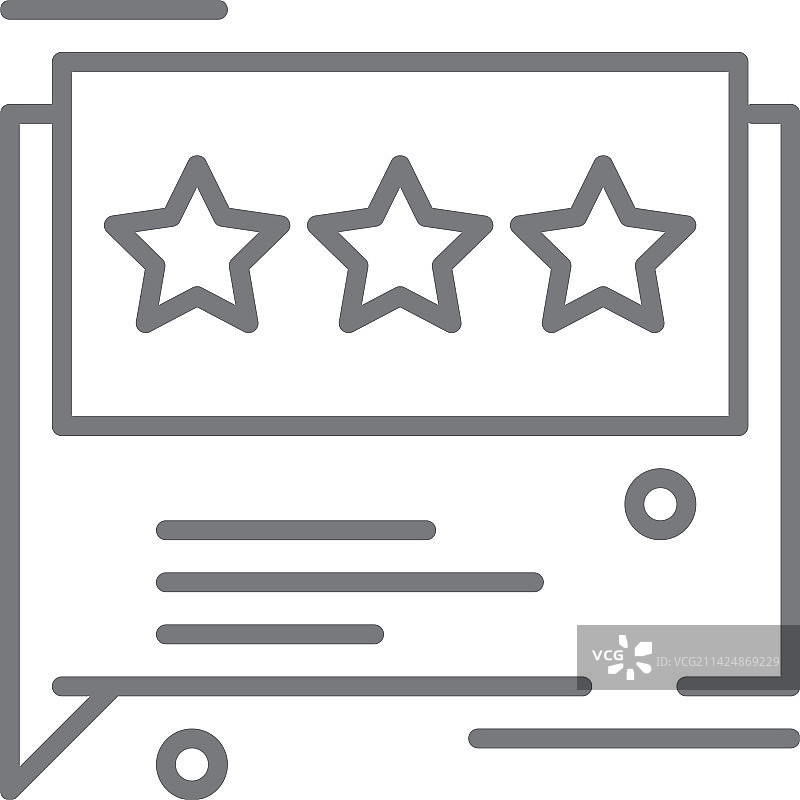 带黑色轮廓样式的评级反馈图标图片素材