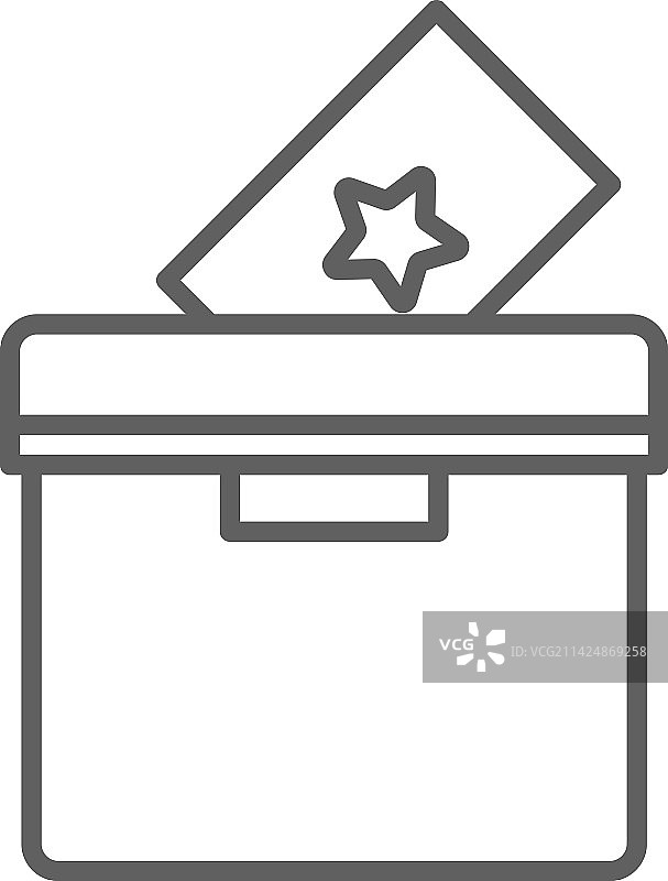 带有黑色轮廓样式的投票反馈图标图片素材