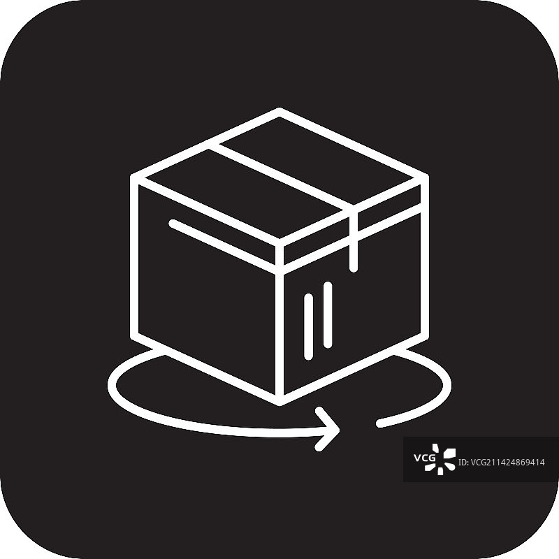 黑色填充退货送货服务图标图片素材