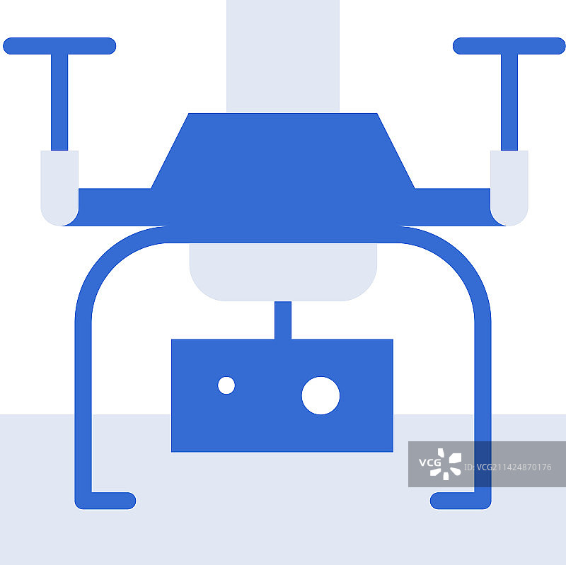 蓝色无人机技术图标合集图片素材