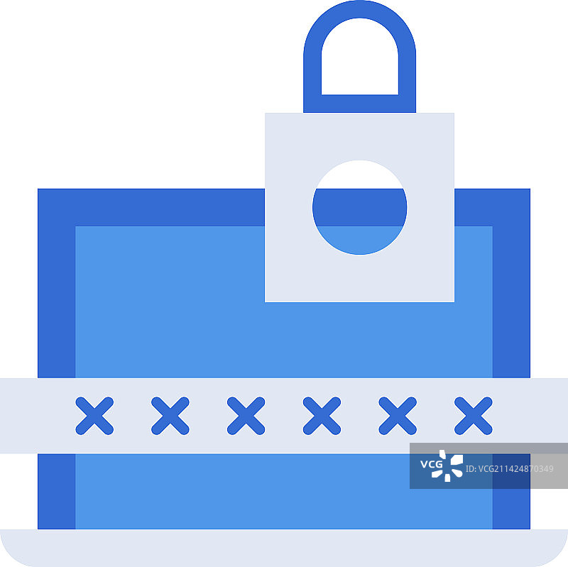 蓝色密码技术图标合集图片素材