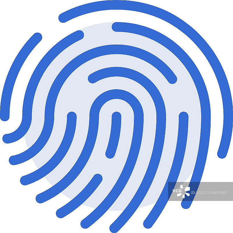 蓝色双色调指纹技术图标图片素材