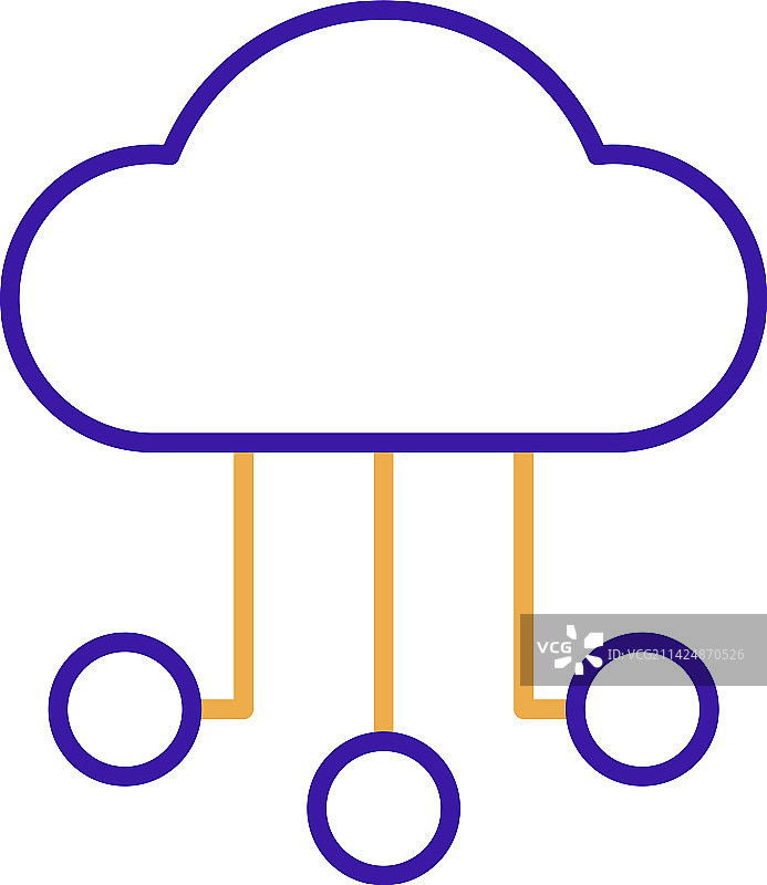 紫色云存储技术图标图片素材