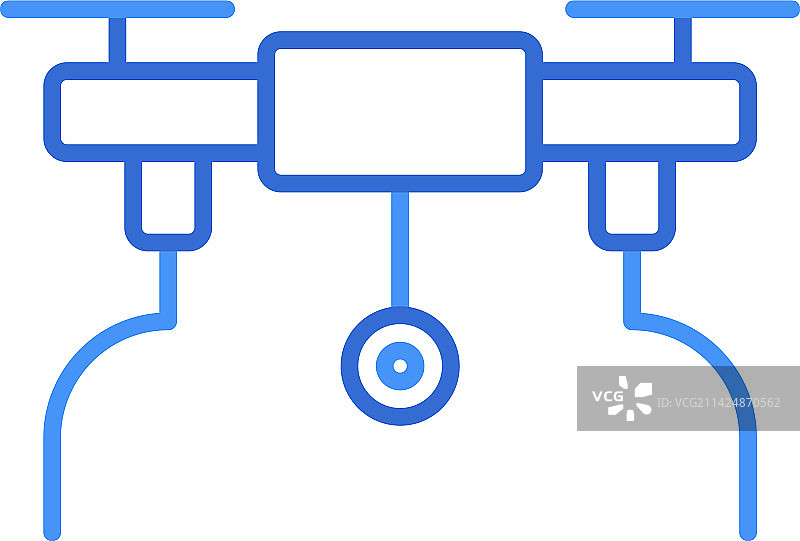 蓝色双色调无人机技术图标图片素材