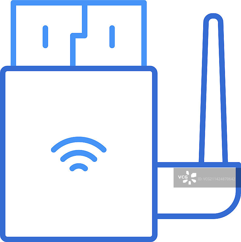 蓝色双色调WIFI技术图标图片素材