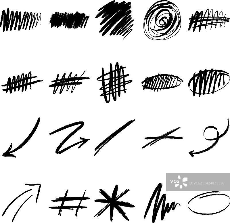 手绘抽象笔刷图片素材