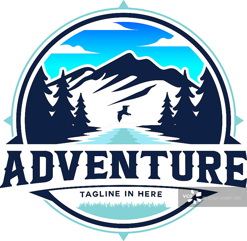户外景观探险标志图片素材