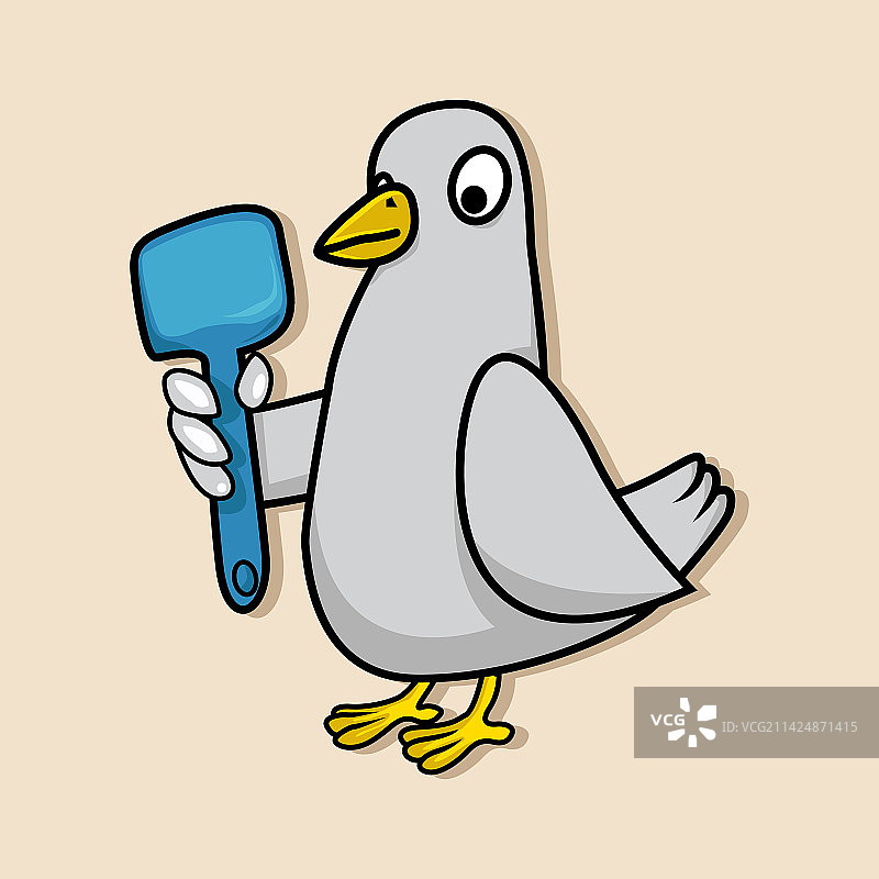 抹刀鸽子标志吉祥物图片素材