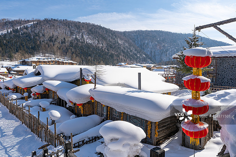 中国雪乡风景区图片素材