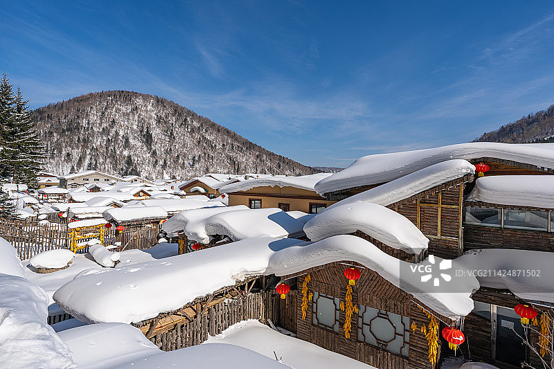 中国雪乡风景区图片素材