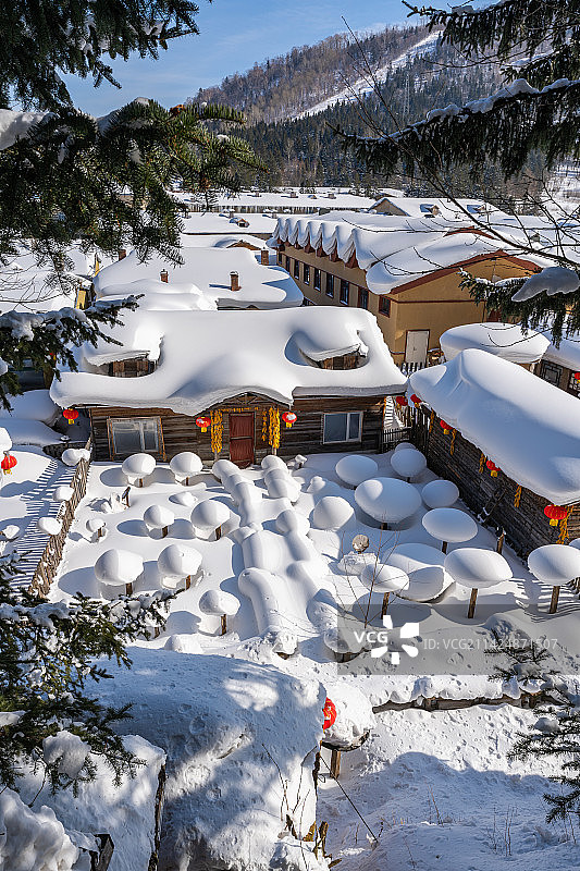 中国雪乡风景区图片素材