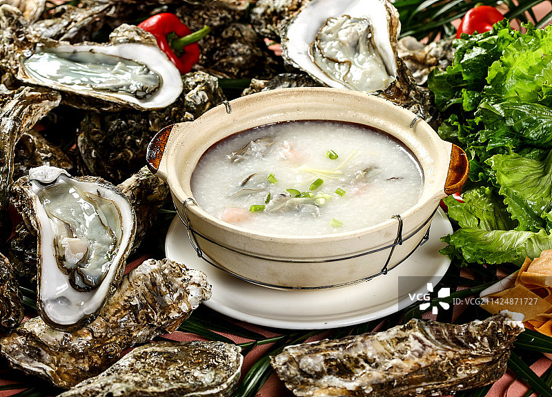 砂锅生蚝粥图片素材