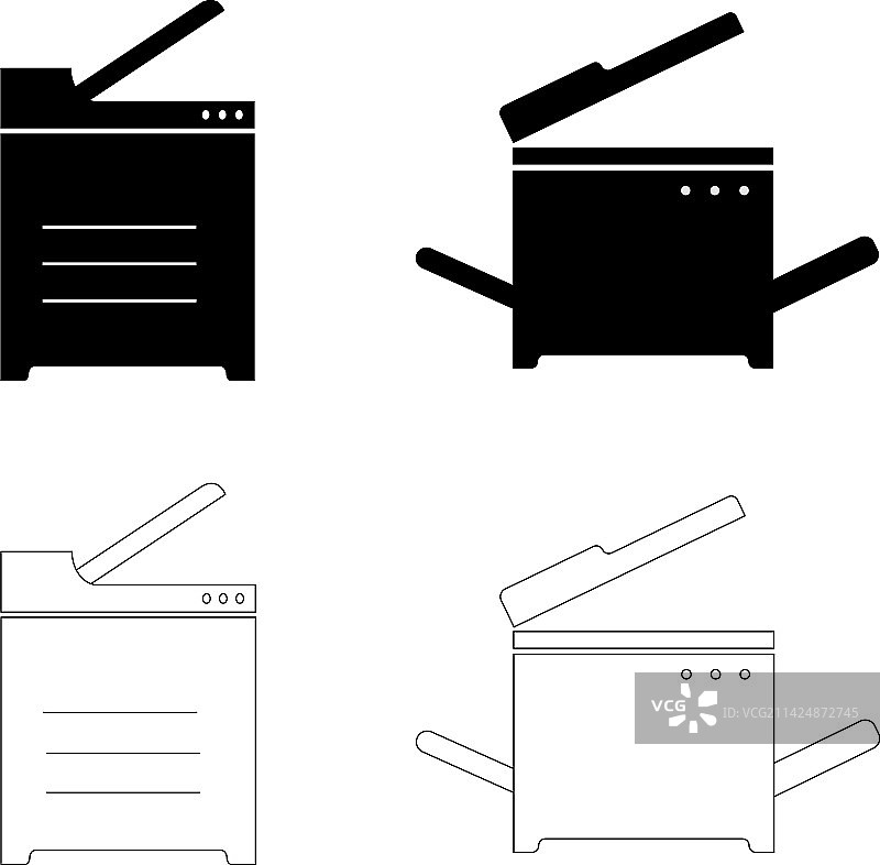 复印机图标矢量图图片素材
