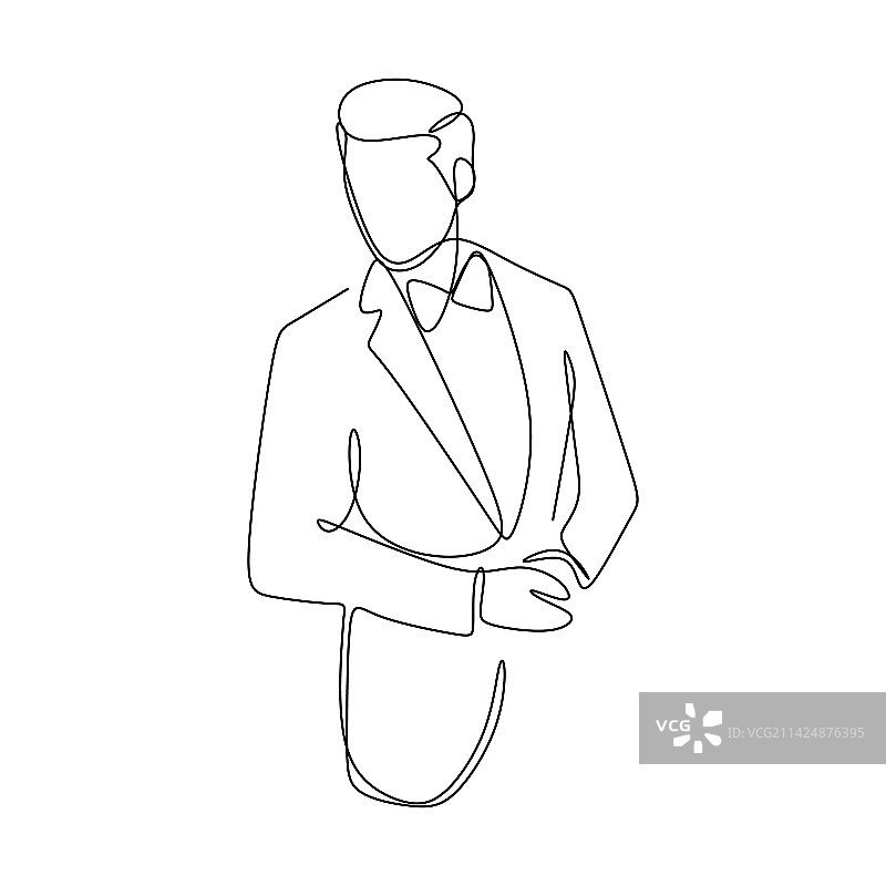 自信的英俊商人图片素材