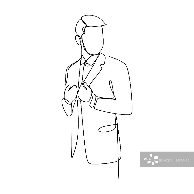 自信的英俊商人图片素材