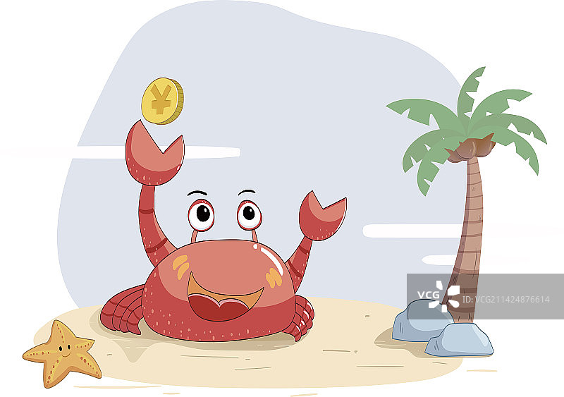 金融插画八方来财图片素材