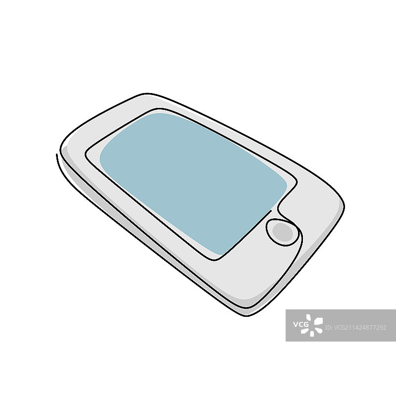 智能手机连续线条画图片素材