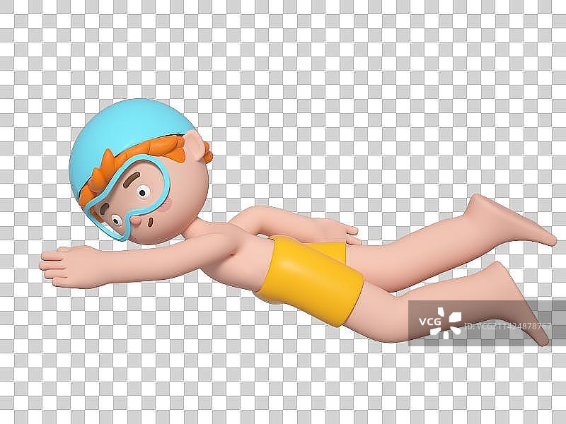 的3D卡通男孩图片素材