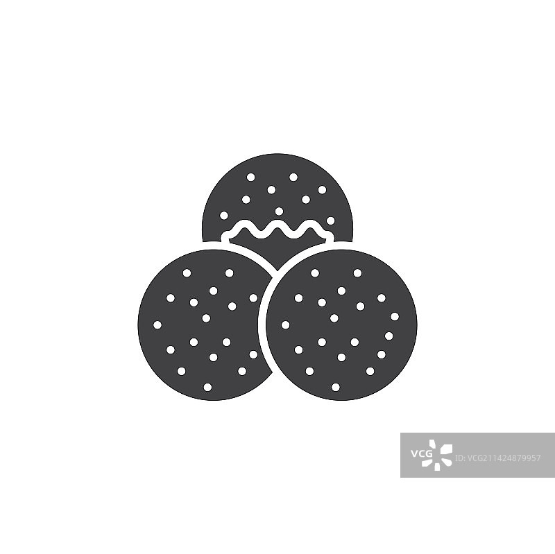 芝麻球线性图标图片素材