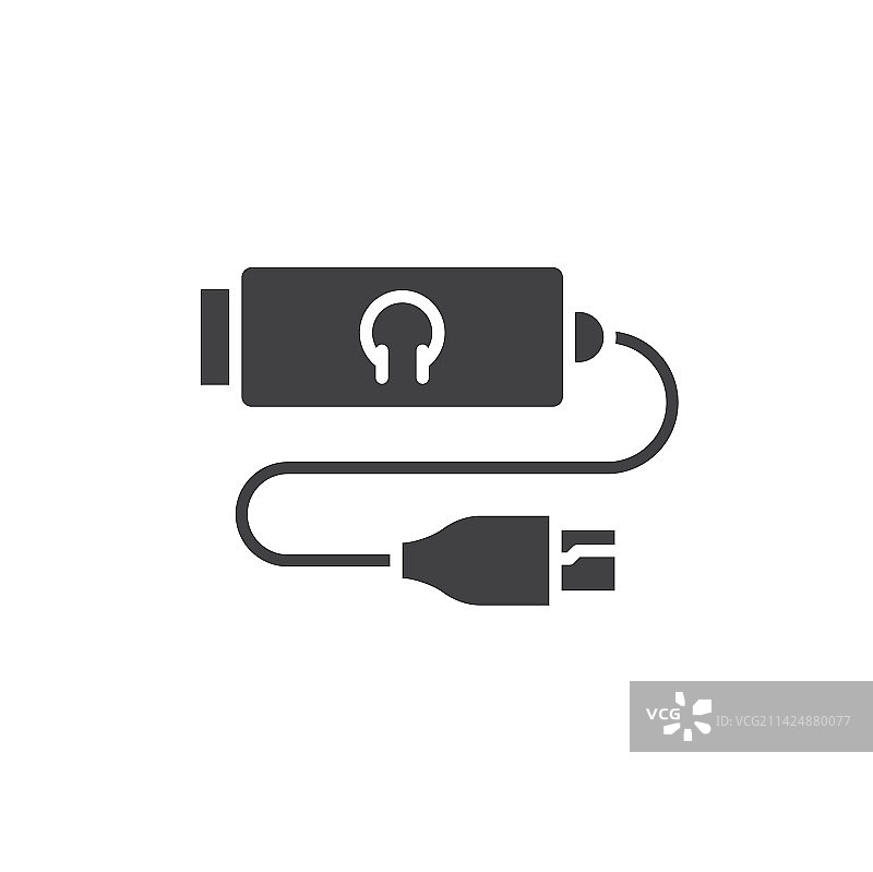 耳机适配器线性图标图片素材