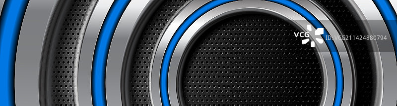 银蓝色抽象科技banner图片素材