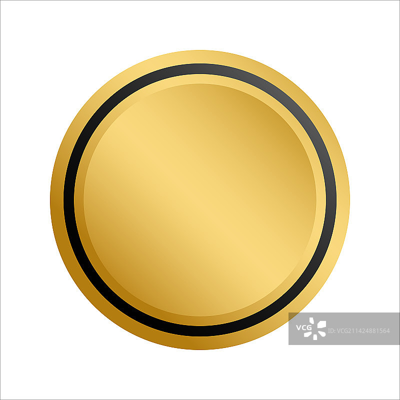 黑色和金色扁平证书徽章图片素材