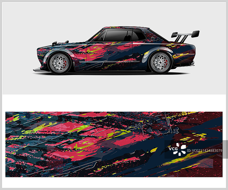 运动汽车贴膜设计图片素材