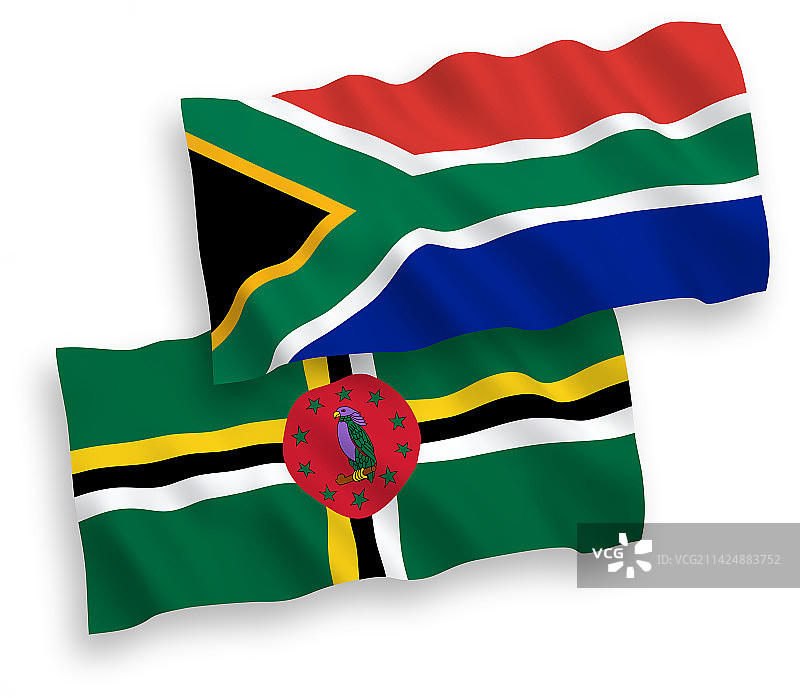 多米尼克和南非共和国国旗图片素材