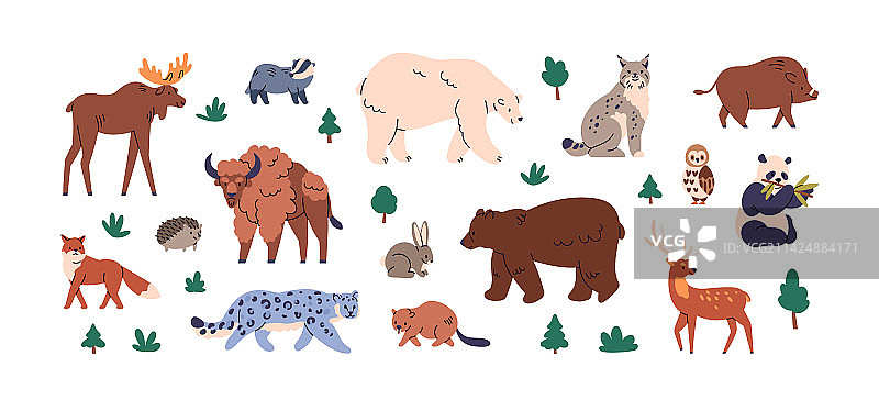 欧亚野生动物合集图片素材