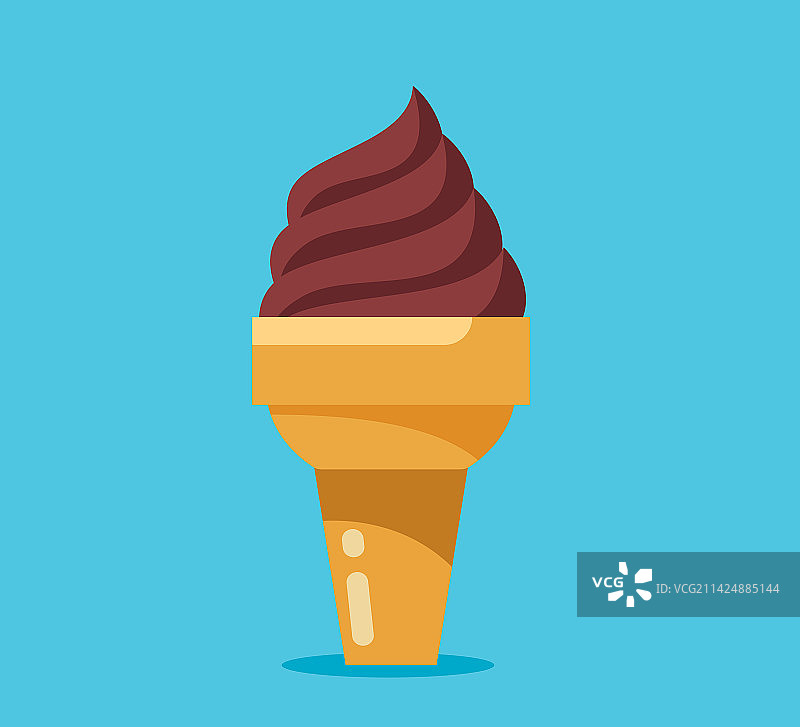 独立的软冰淇淋甜筒图片素材