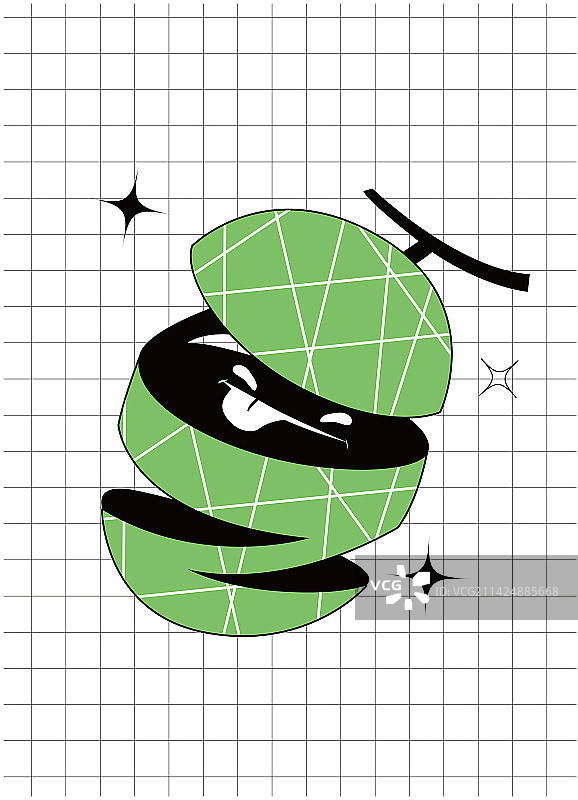 哈密瓜的搞怪特写镜头图片素材