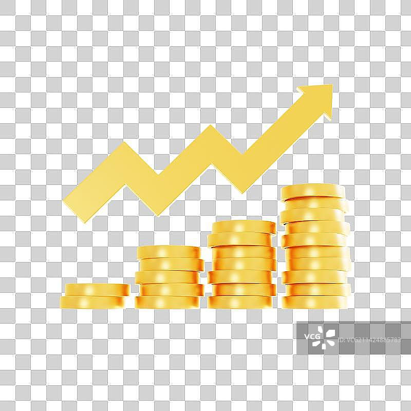 3D金价上涨元素图片素材