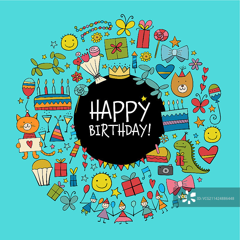 生日贺卡设计模版图片素材