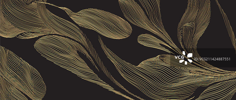 手绘日式图案海浪元素图片素材