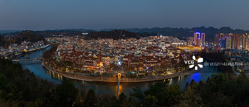 金盆玉水----平塘县城夜景图片素材
