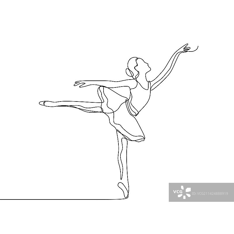 芭蕾舞女孩艺术表演图片素材