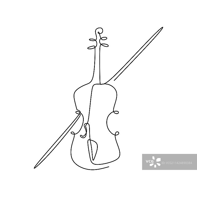 爵士乐器的连续线条图案图片素材