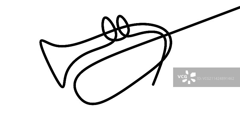 爵士乐连续线条画图片素材