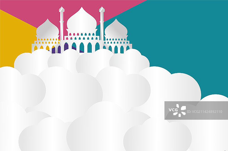 时尚斋月节贺卡设计图片素材