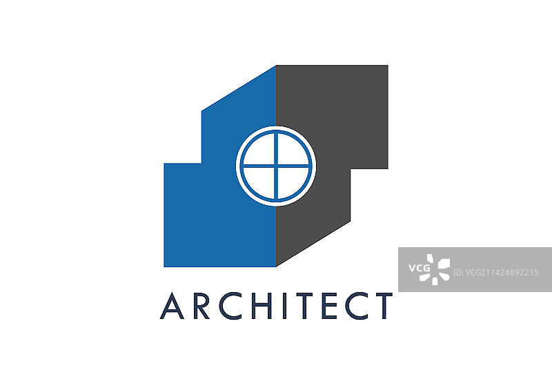 建筑师logo设计优雅风格图片素材