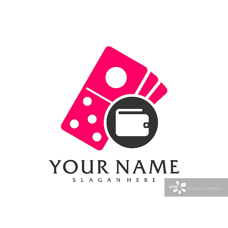多米诺钱包标志模板图片素材