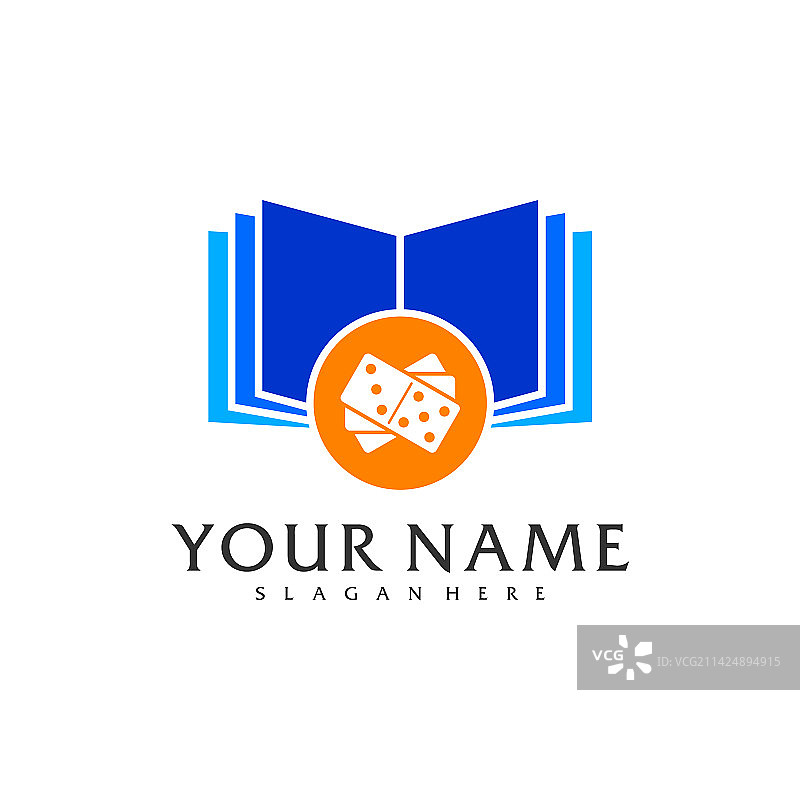 书籍多米诺骨牌标志模板图片素材