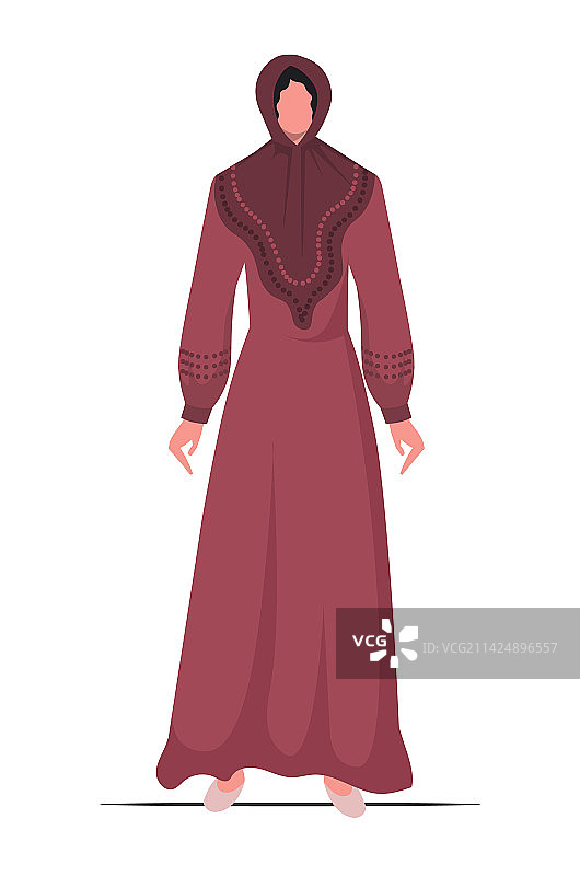 身穿穆斯林传统服装的女人图片素材