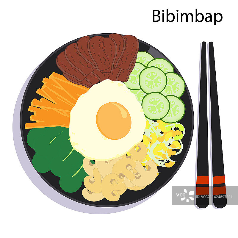 新鲜美味的韩式拌饭图片素材