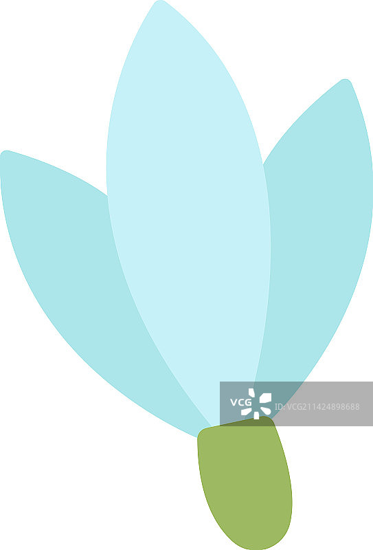 雪花莲绽放扁平图标图片素材