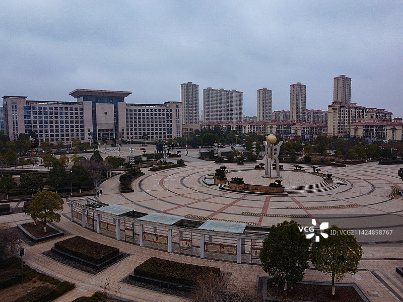 东乡区 抚州 千子湖公园 大富大道 子山路 航拍图片素材