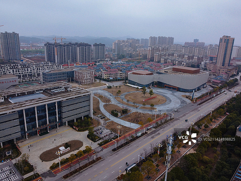 东乡区 抚州 千子湖公园 大富大道 子山路 航拍图片素材